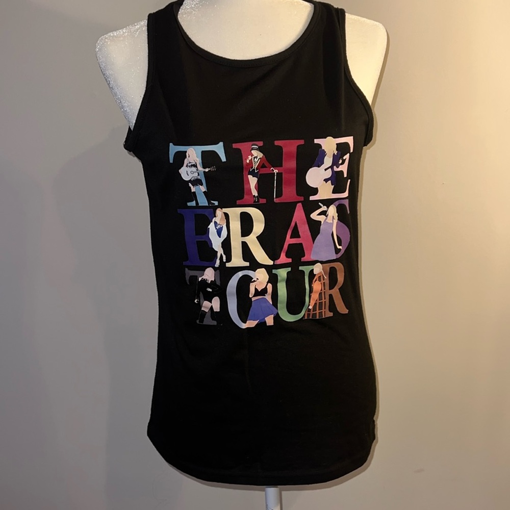 Taylor Swift Era’s Tour Graphic Black Tank Top Size Med. Excellent Condition